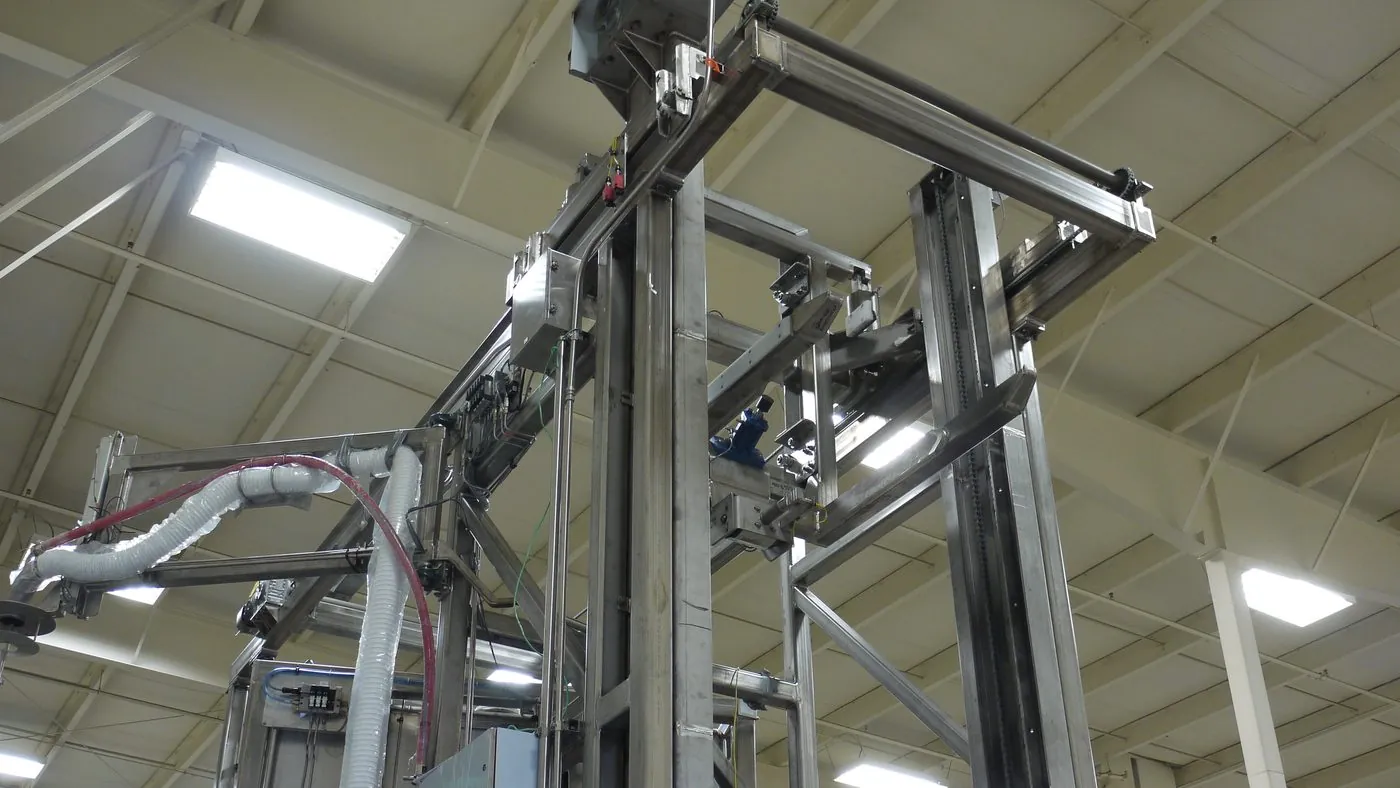 Custom industrial process machine on the shop floor