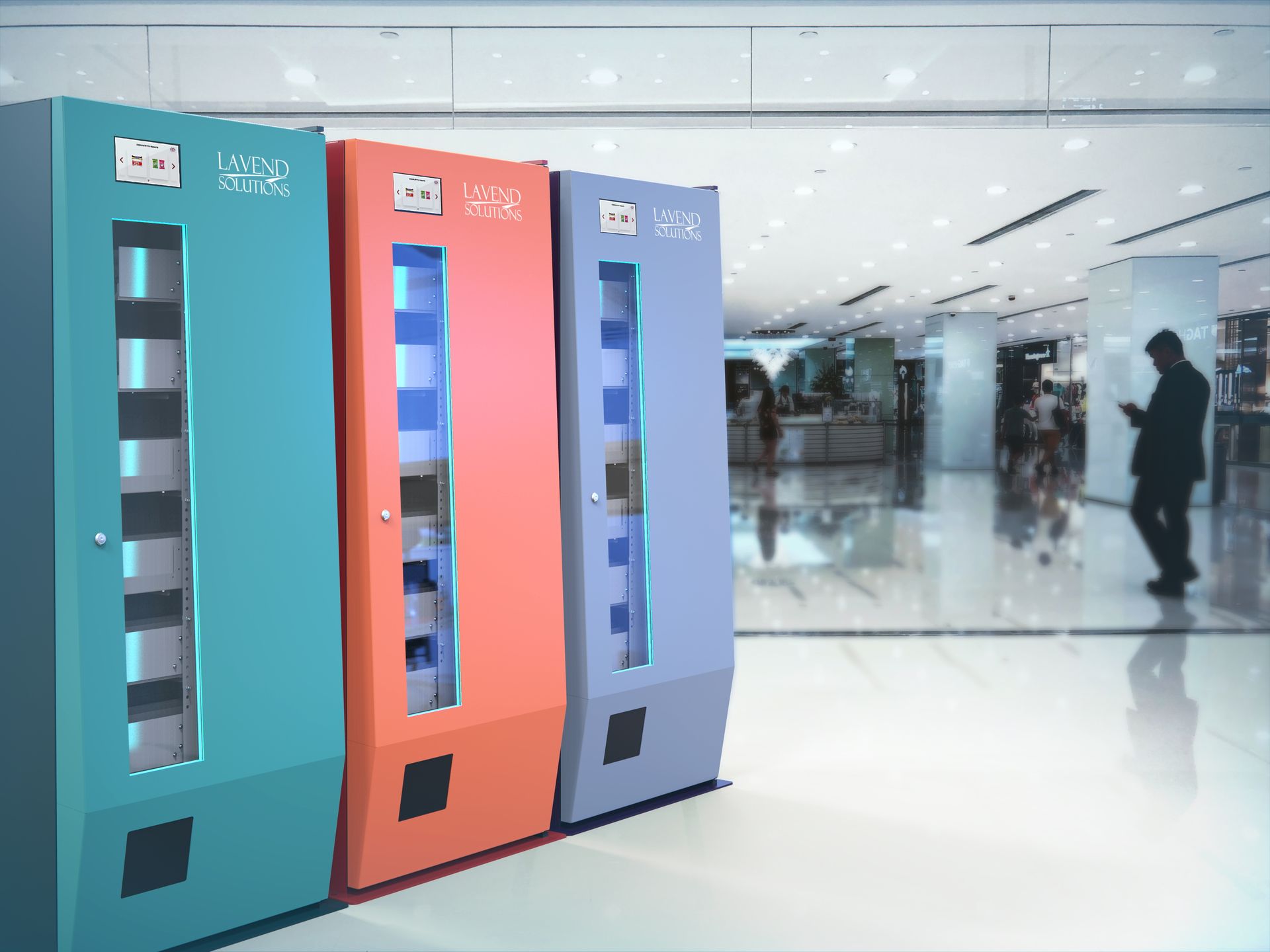 Modular machines in brand colors — mall
